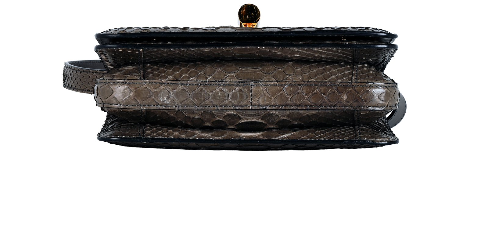 Natalia Crossbody Bag, &pound;550, Handbags, Grey, Python, Top view